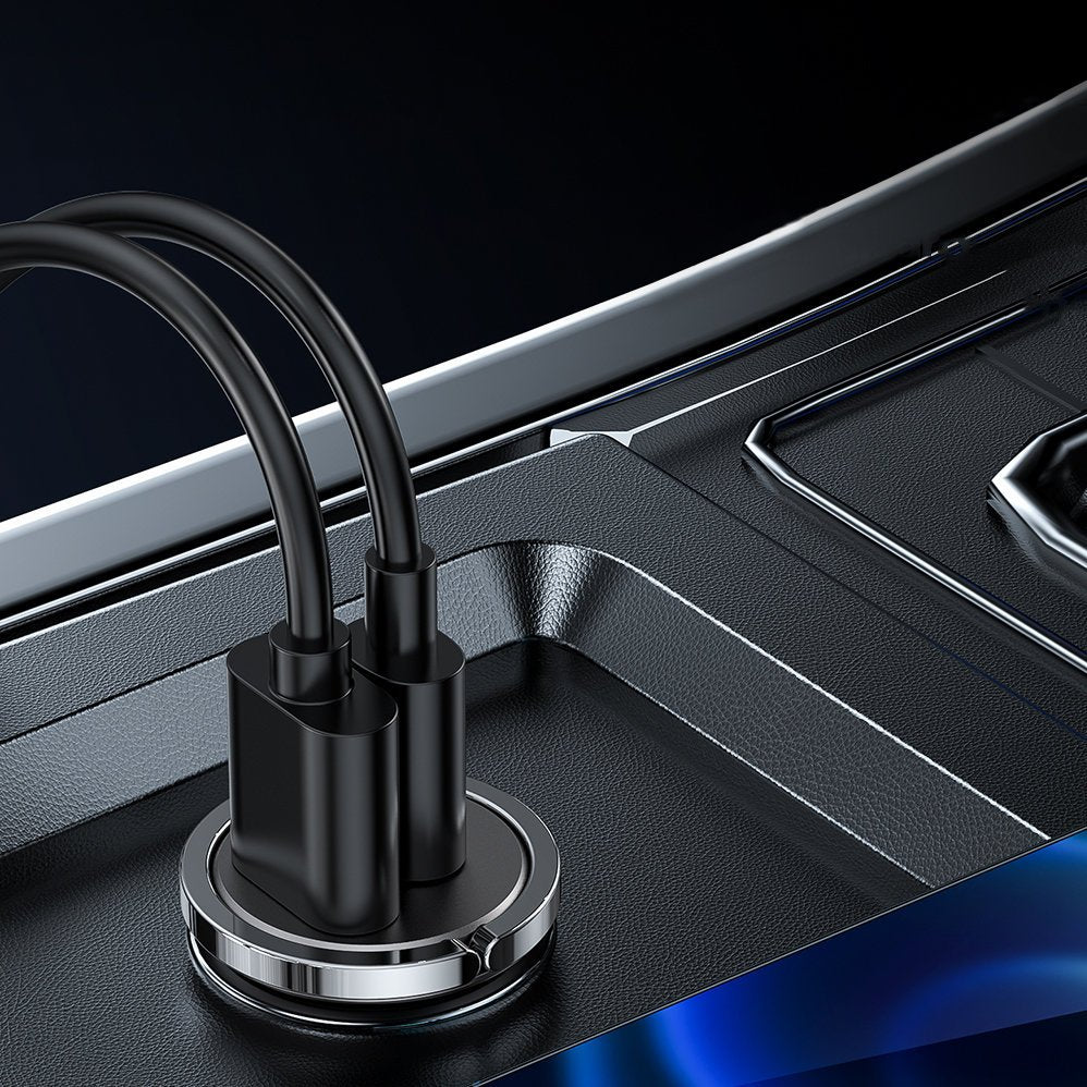 Joyroom C-A35 Φορτιστής Αυτοκινήτου Γρήγορης Φόρτισης με 1 Θύρα USB και 1 Θύρα Type-C 5A PD 45W QC 3.0 - Grey