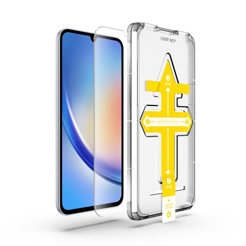 Mobile Origin Samsung Galaxy A35 5G Screen Guard 9H Αντιχαρακτικό Γυαλί Οθόνης με Κιτ Εγκατάστασης - Clear