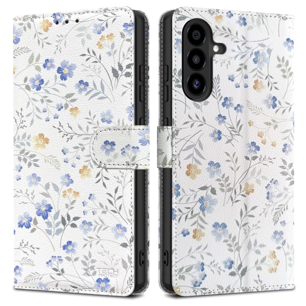 Tech-Protect Samsung Galaxy A26 5G Θήκη Πορτοφόλι Stand από Δερματίνη - Spring Flowers