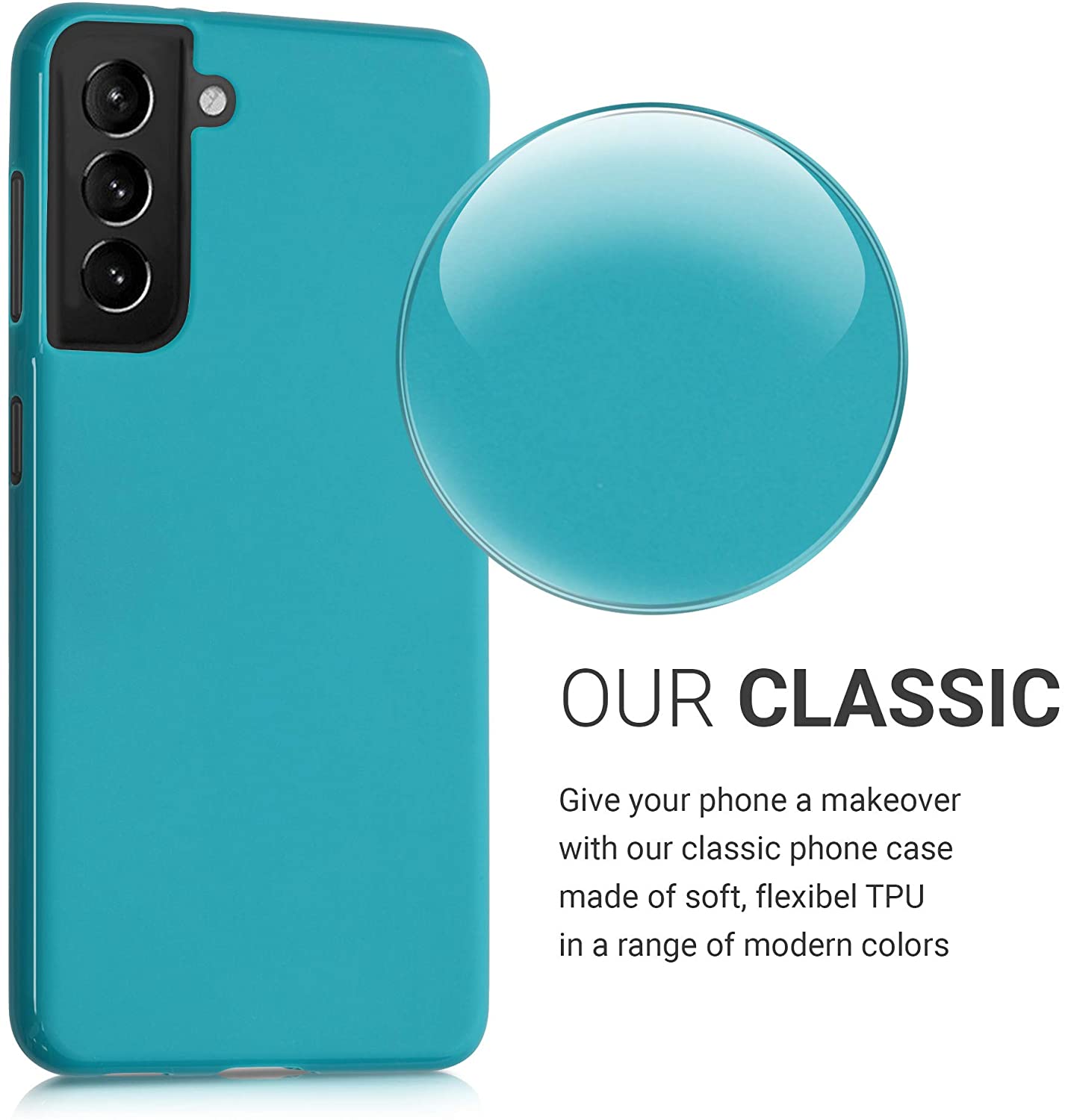 KW Samsung Galaxy S21 Θήκη Σιλικόνης TPU - Petrol Matte - 54055.57