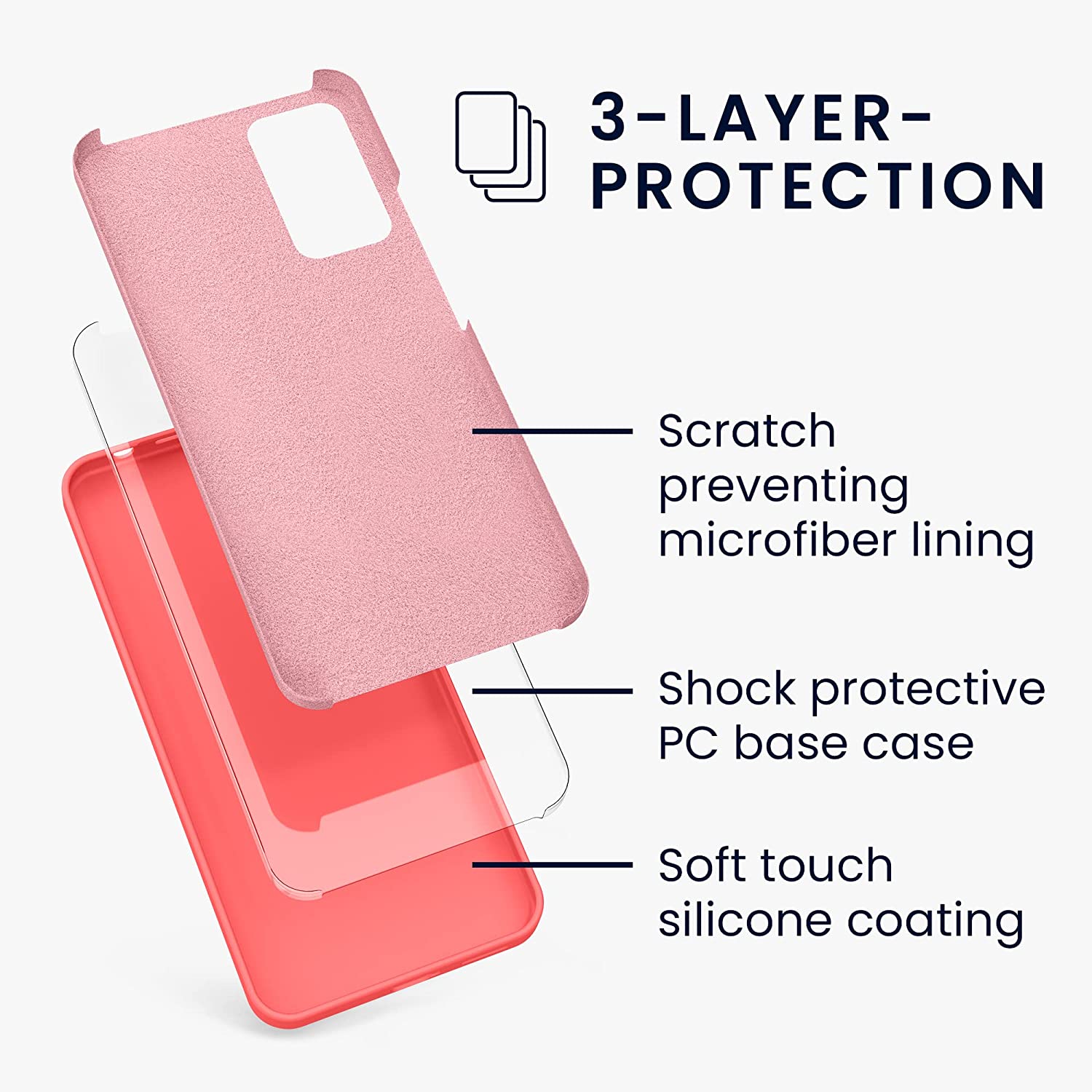 KW Xiaomi Redmi Note 11 Pro / Note 11 Pro 5G Θήκη Σιλικόνης Rubberized TPU - Luminous Coral - 57373.141