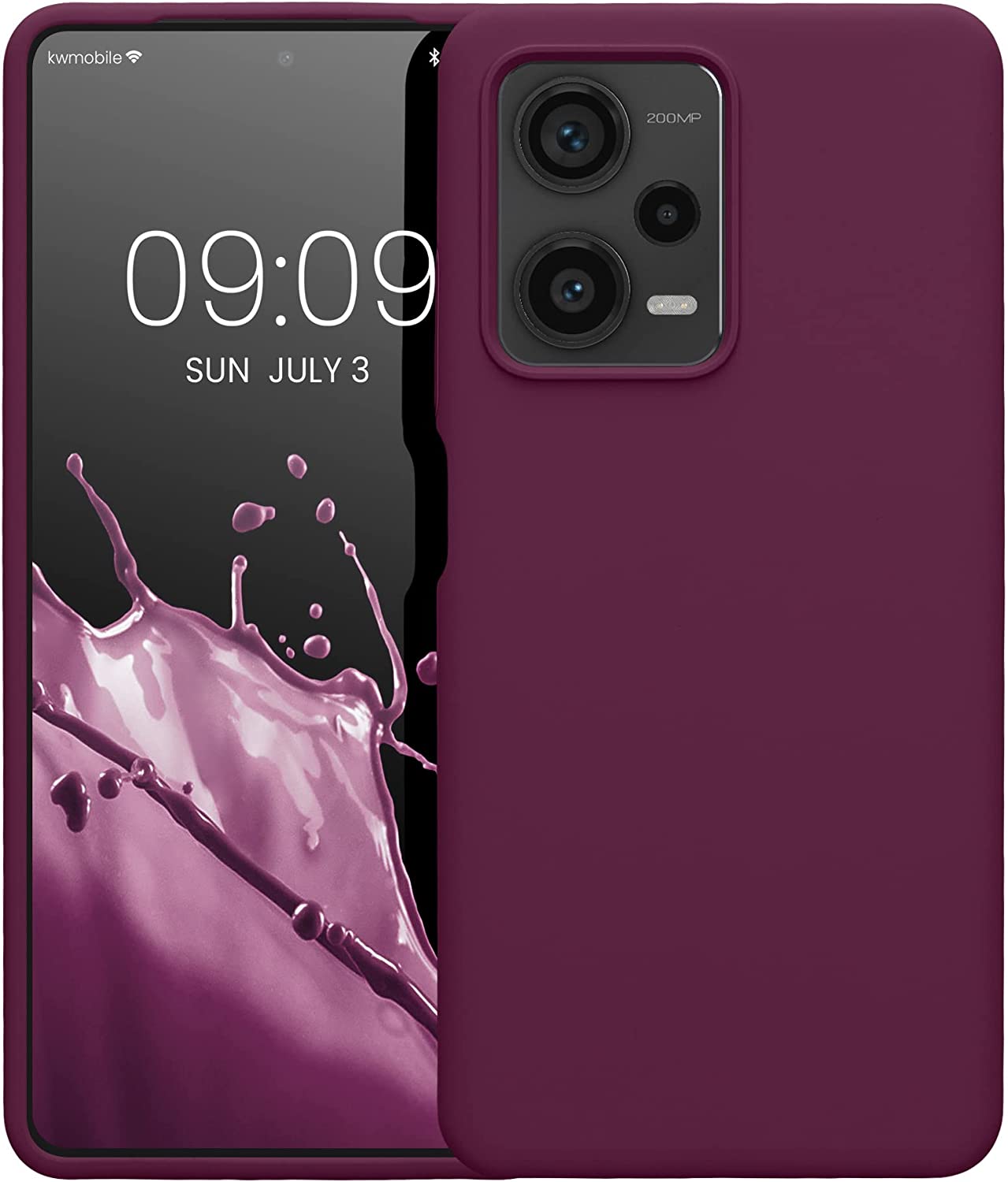 KW Xiaomi Redmi Note 12 Pro+ Θήκη Σιλικόνης Rubberized TPU - Bordeaux Violet - 60691.187