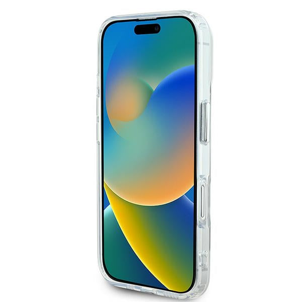 Karl Lagerfeld iPhone 16 Plus - IML Metal Karl and Choupette Head - Σκληρή Θήκη με Πλαίσιο Σιλικόνης και MagSafe - White - KLHMP16MHLSKCH