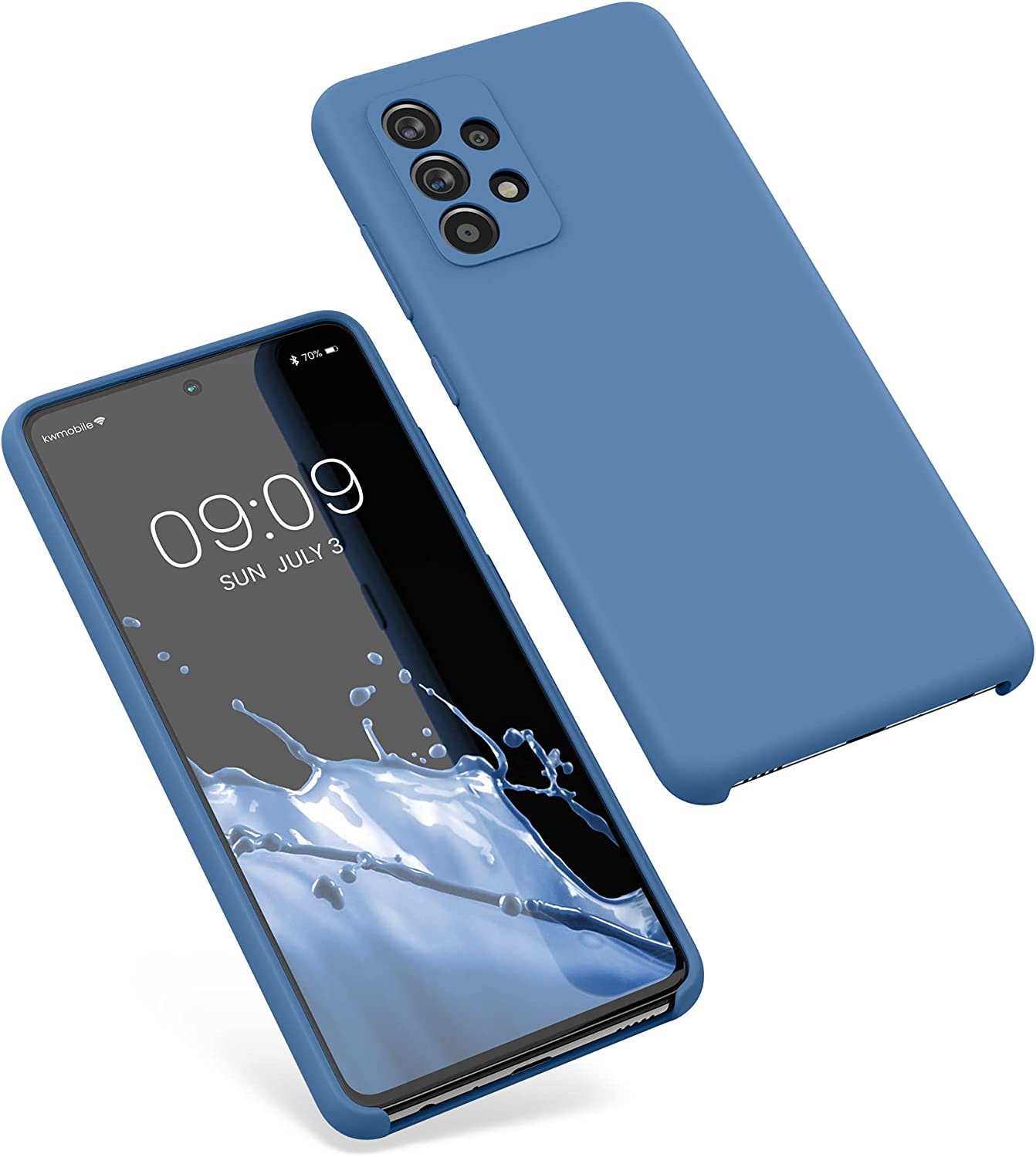 KW Samsung Galaxy A52 / A52 5G / A52s 5G Θήκη Σιλικόνης Rubber TPU - Denim Blue - 54347.112