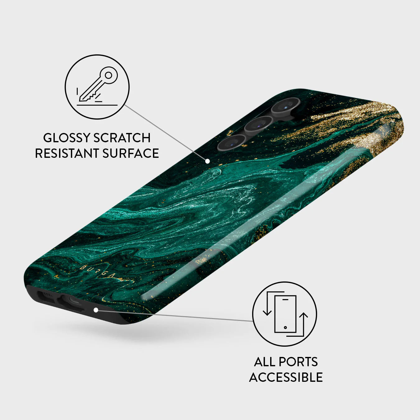 Burga Samsung Galaxy S23 FE Fashion Tough Σκληρή Θήκη - Emerald Pool
