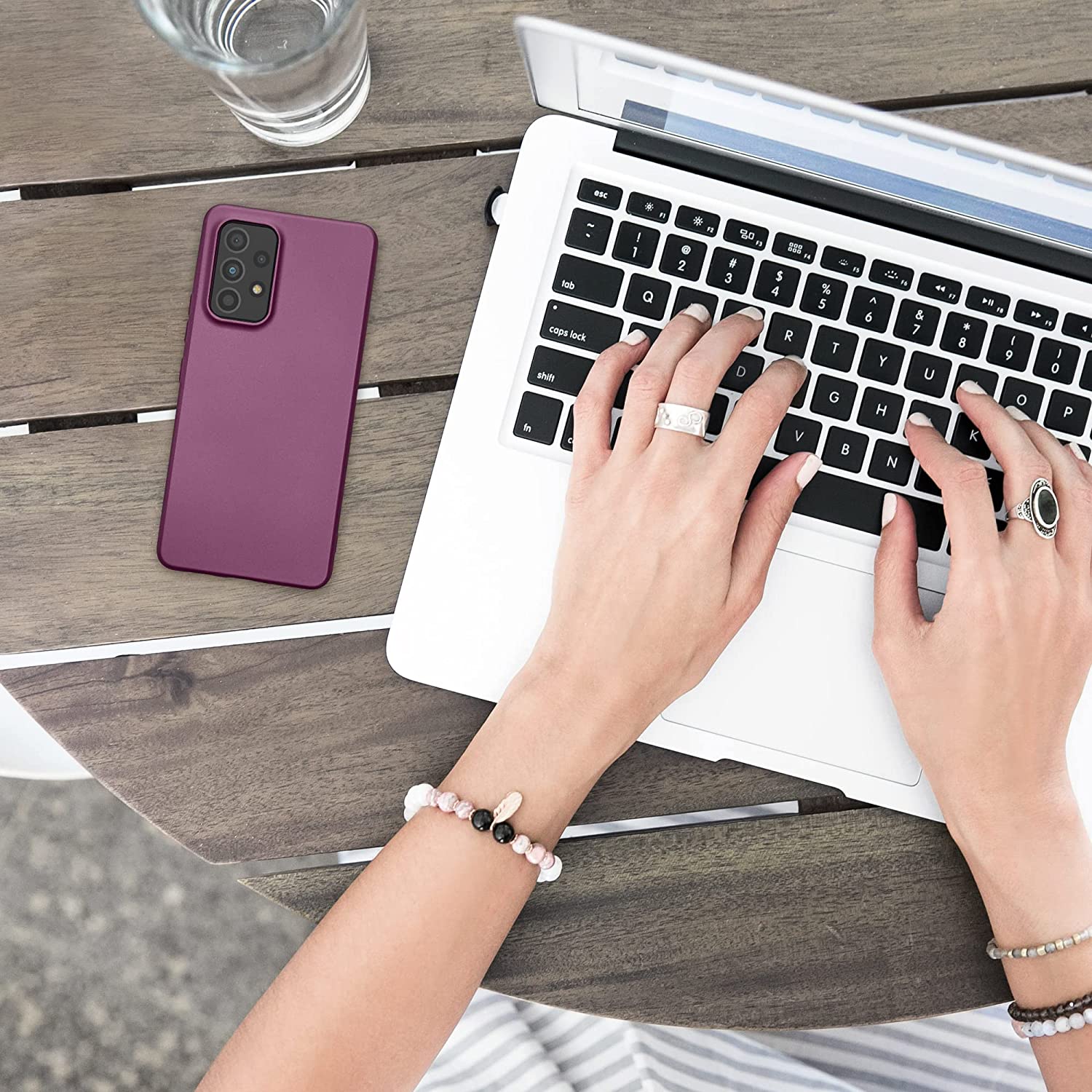 KW Samsung Galaxy A53 5G Θήκη Σιλικόνης TPU - Metallic Lavender - 57958.230