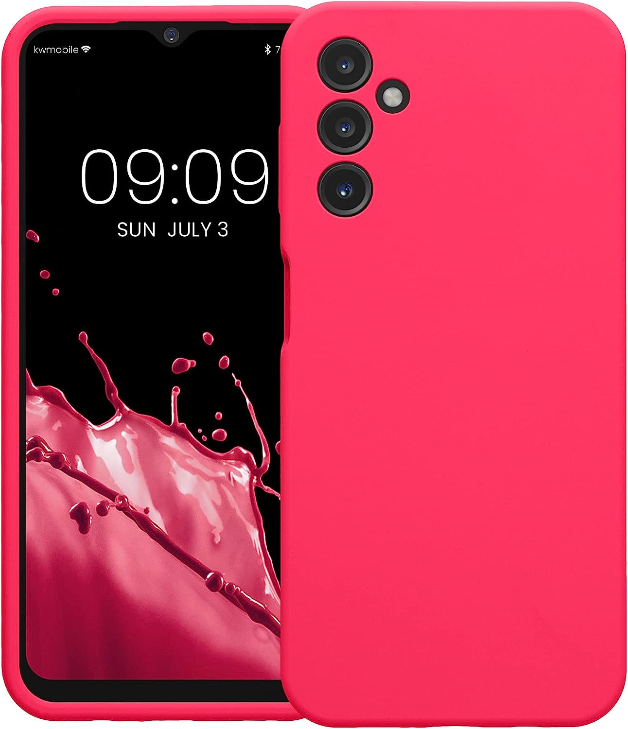 KW Samsung Galaxy A14 5G Θήκη Σιλικόνης Rubber TPU - Neon Pink - 60808.77