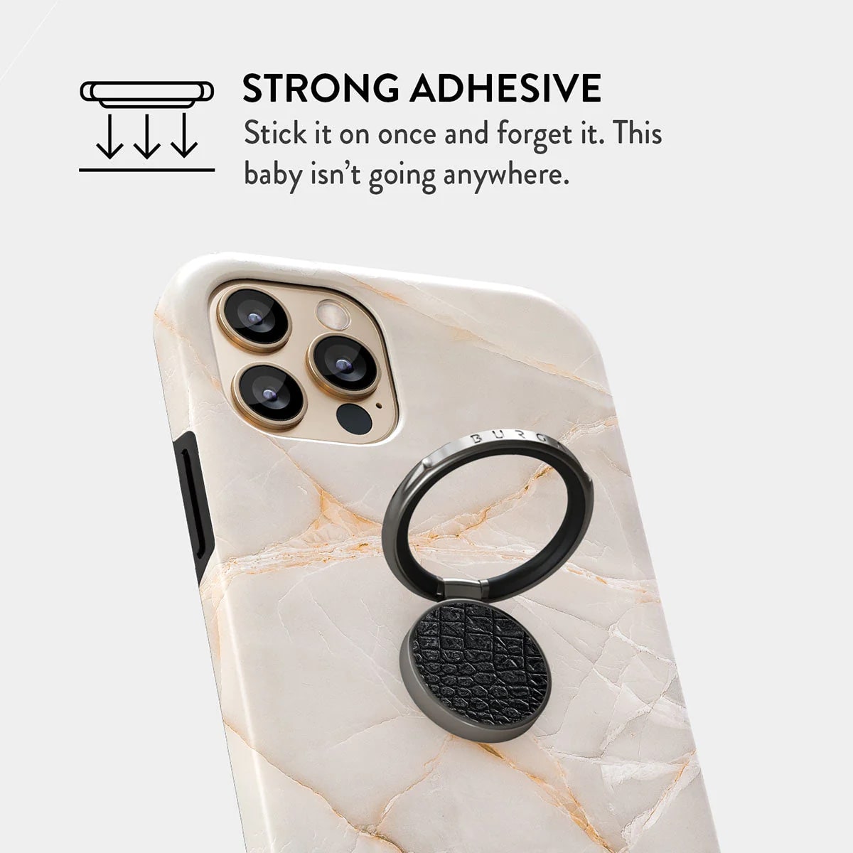 Burga Ring Holder - Δαχτυλίδι Συγκράτησης Κινητού - Βάση Στήριξης - Gunmetal - Reaper's Touch