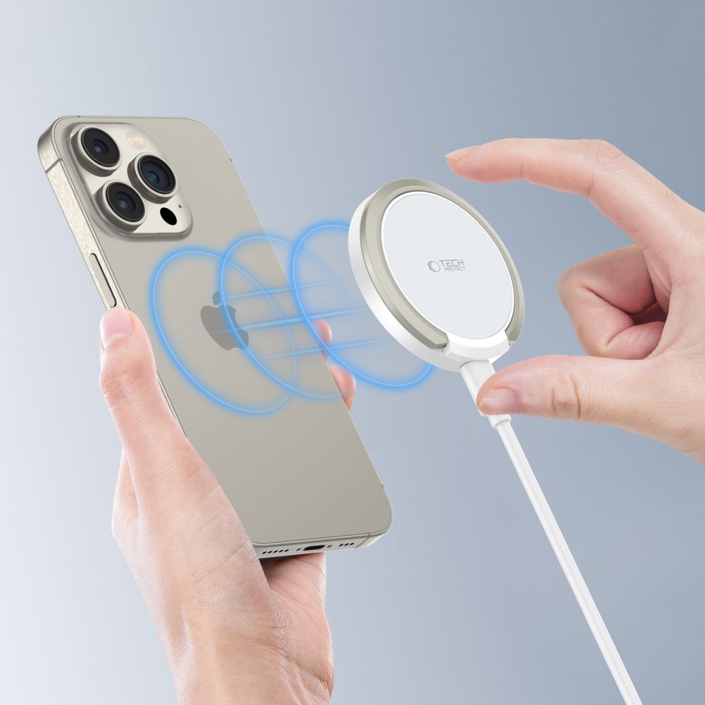 Tech-Protect QI15W-A33 15W Ασύρματος Φορτιστής MagSafe - White