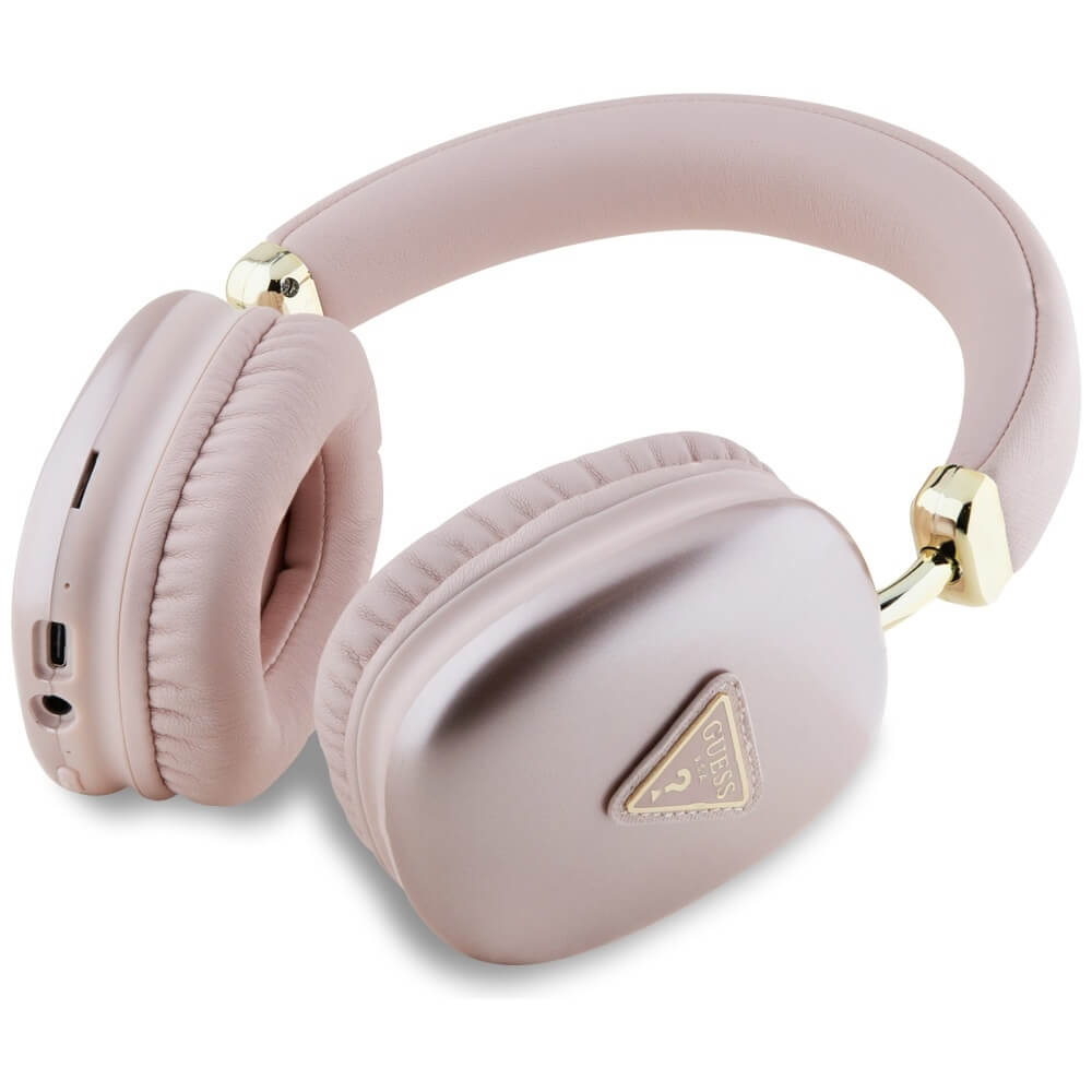 Guess Over-Ear Metallic Triangle Logo - Ασύρματα Bluetooth Ακουστικά - Pink