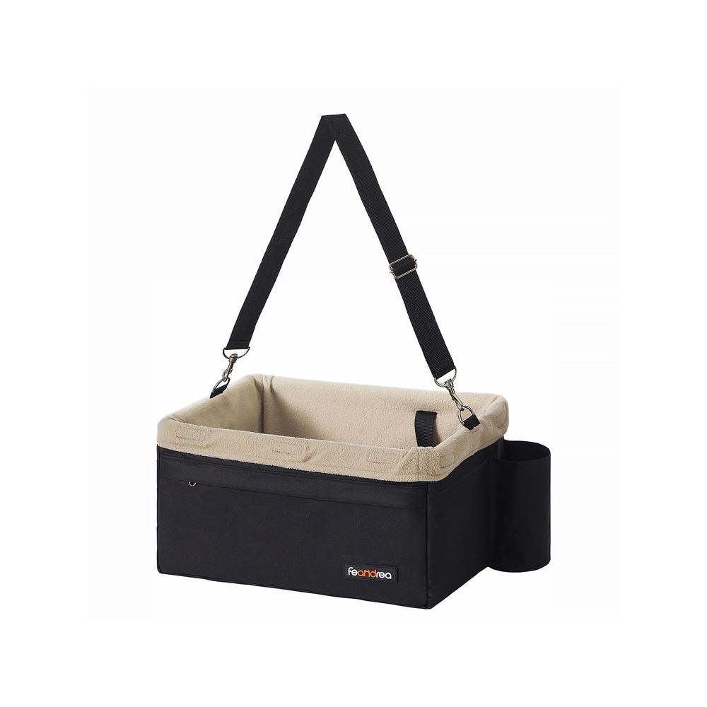 Feandrea Ανοιχτό Κάθισμα Αυτοκινήτου για Μικρόσωμους Σκύλους - Black / Beige - PBS042B01