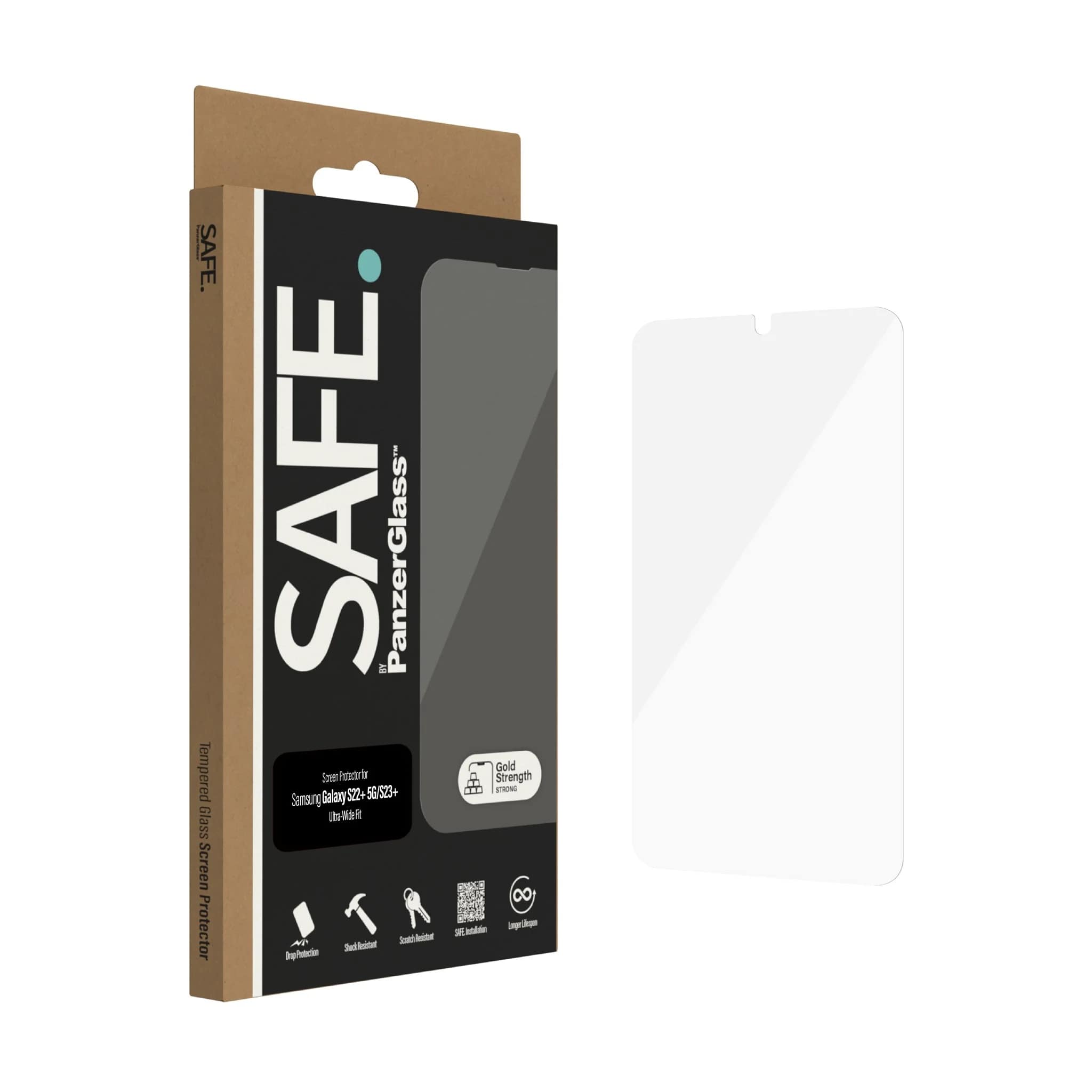 Safe by PanzerGlass Samsung Galaxy S23 Plus / S22 Plus Case Friendly Full Screen Αντιχαρακτικό Γυαλί Οθόνης - Διάφανο - SAFE95098