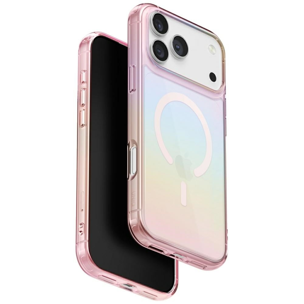 Uniq iPhone 17 Pro Max - Iridescia Magclick - Σκληρή Θήκη με Πλαίσιο Σιλικόνης και MagSafe - Pink Prism