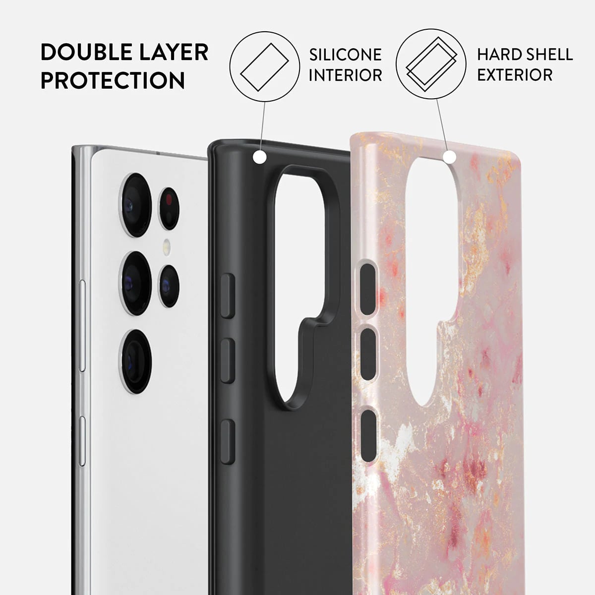 Burga Samsung Galaxy S22 Ultra Fashion Tough Σκληρή Θήκη - Golden Coral