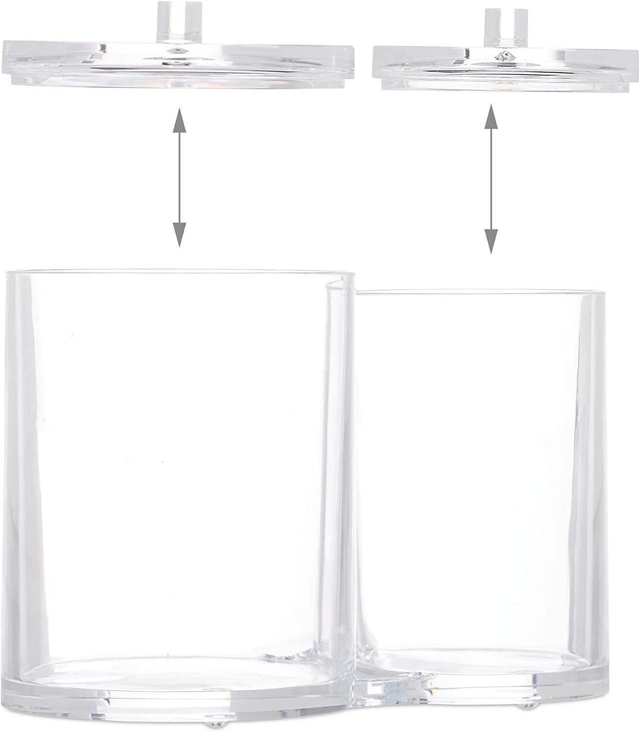 Relaxdays Σετ με 2 Κουτιά Αποθήκευσης για Μπατονέτες - Clear - 4052025928667