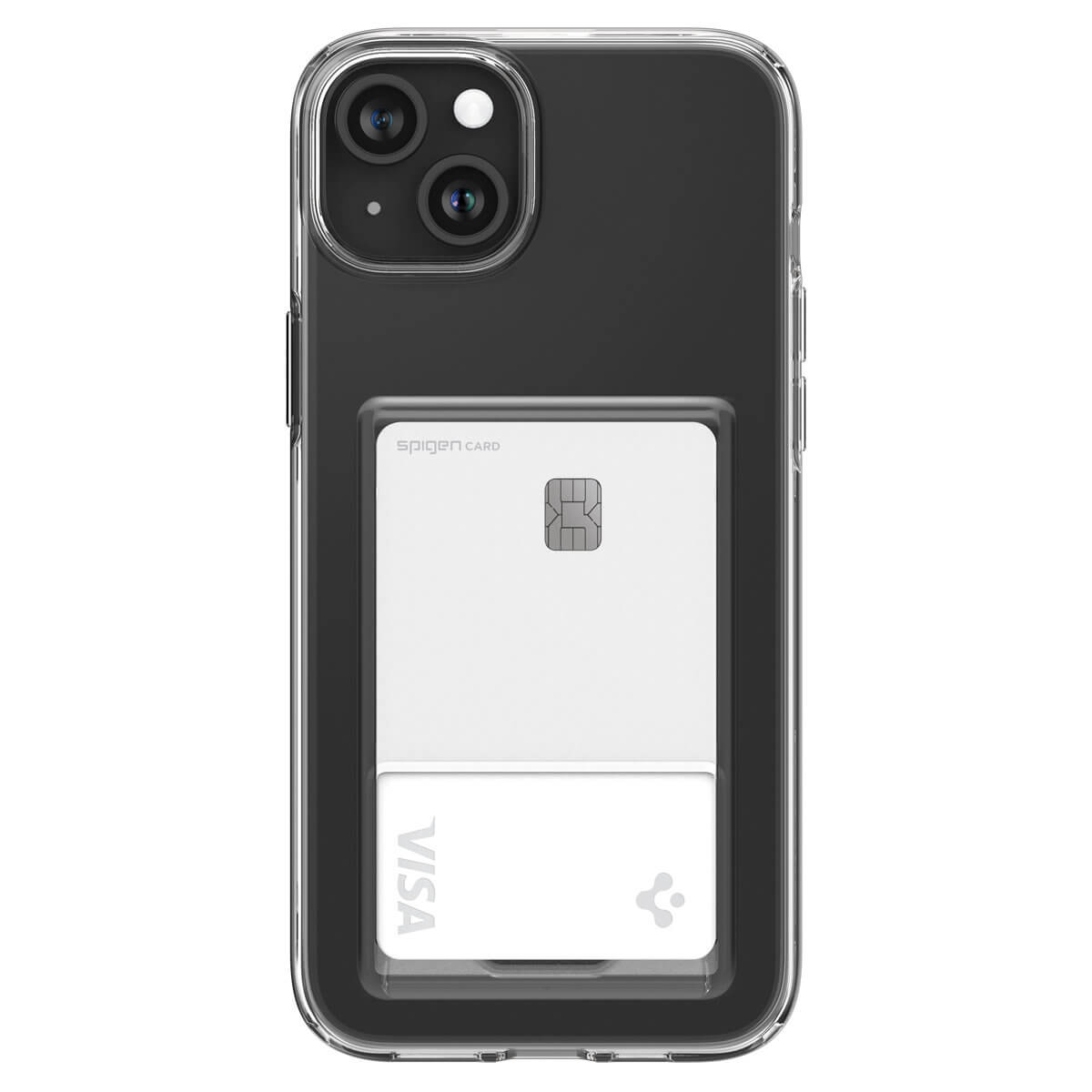 Spigen iPhone 15 Plus Crystal Slot Θήκη Σιλικόνης με Υποδοχή για Κάρτα - Crystal Clear