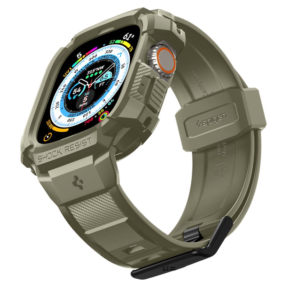 Spigen Λουράκι Apple Watch Ultra (1/2/3) - 49mm Rugged Armor Pro - Vintage Khaki