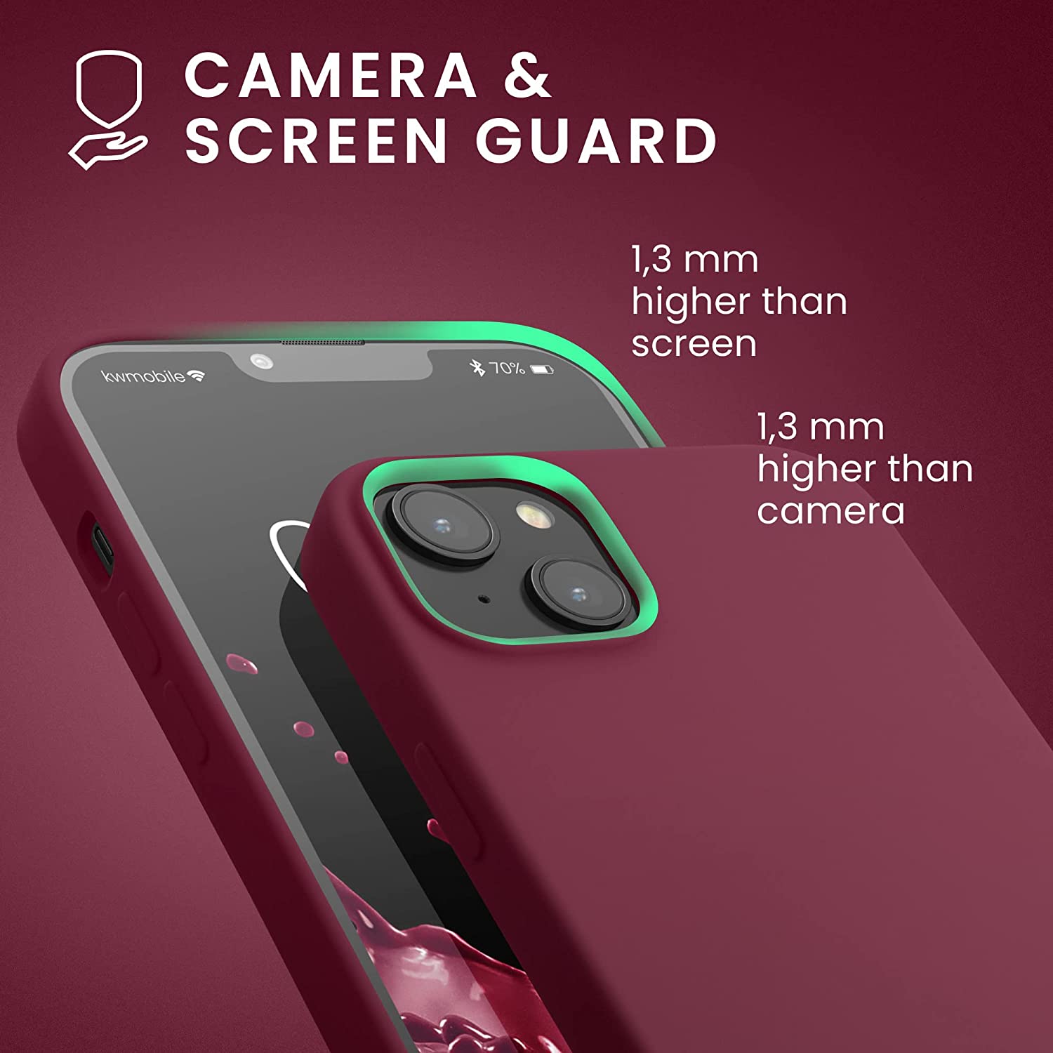 KW iPhone 14 Plus Θήκη Σιλικόνης TPU - Rhubarb Red - 59072.209