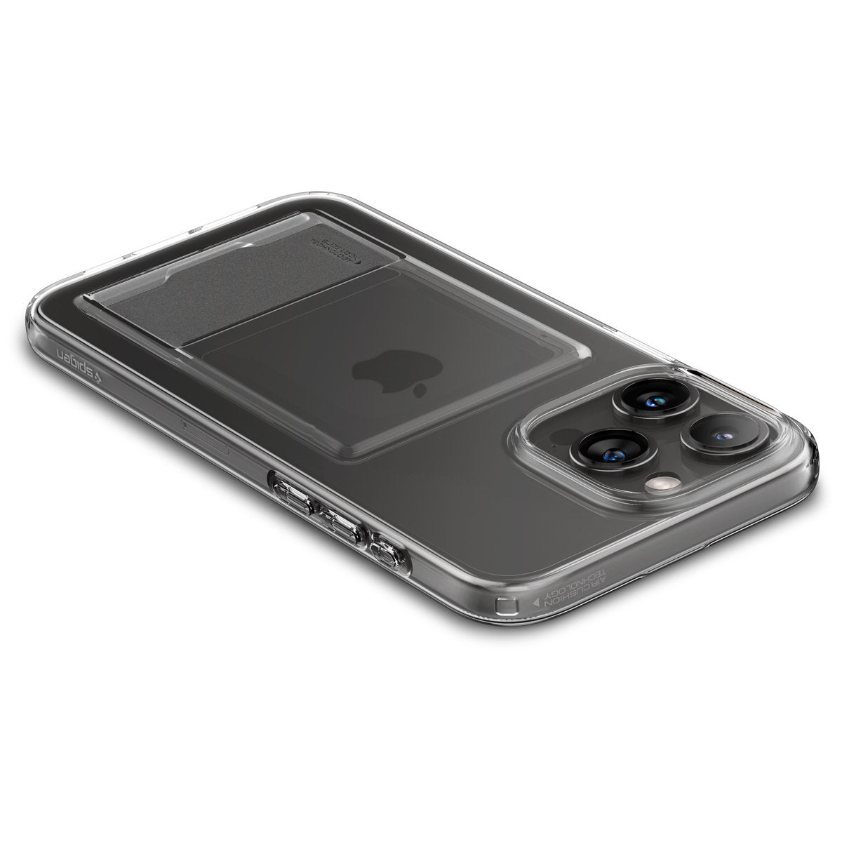 Spigen iPhone 15 Pro Max Crystal Slot Θήκη Σιλικόνης με Υποδοχή για Κάρτα - Crystal Clear