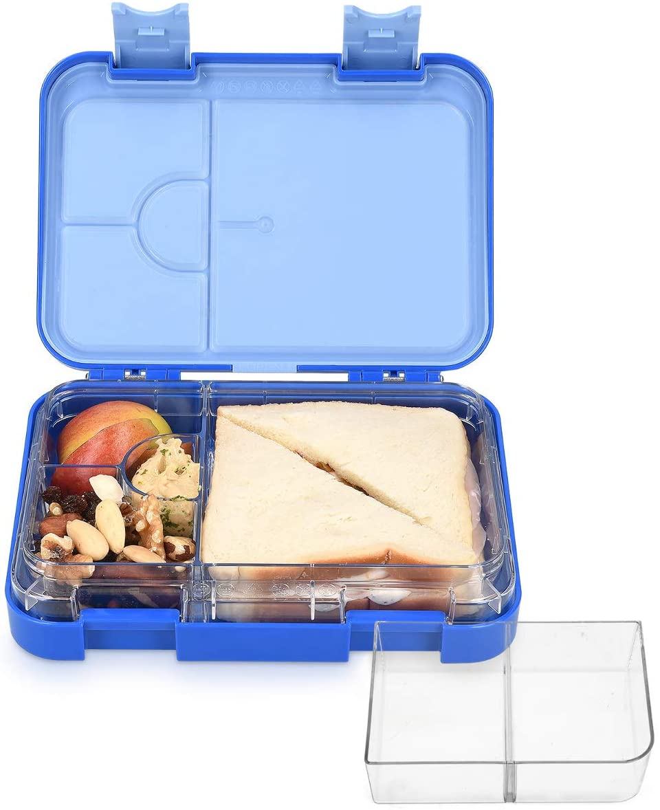 Navaris Bento Box for Kids Δοχείο Αποθήκευσης Τροφής για Παιδιά BPA Free - Blue - 49877.01.17