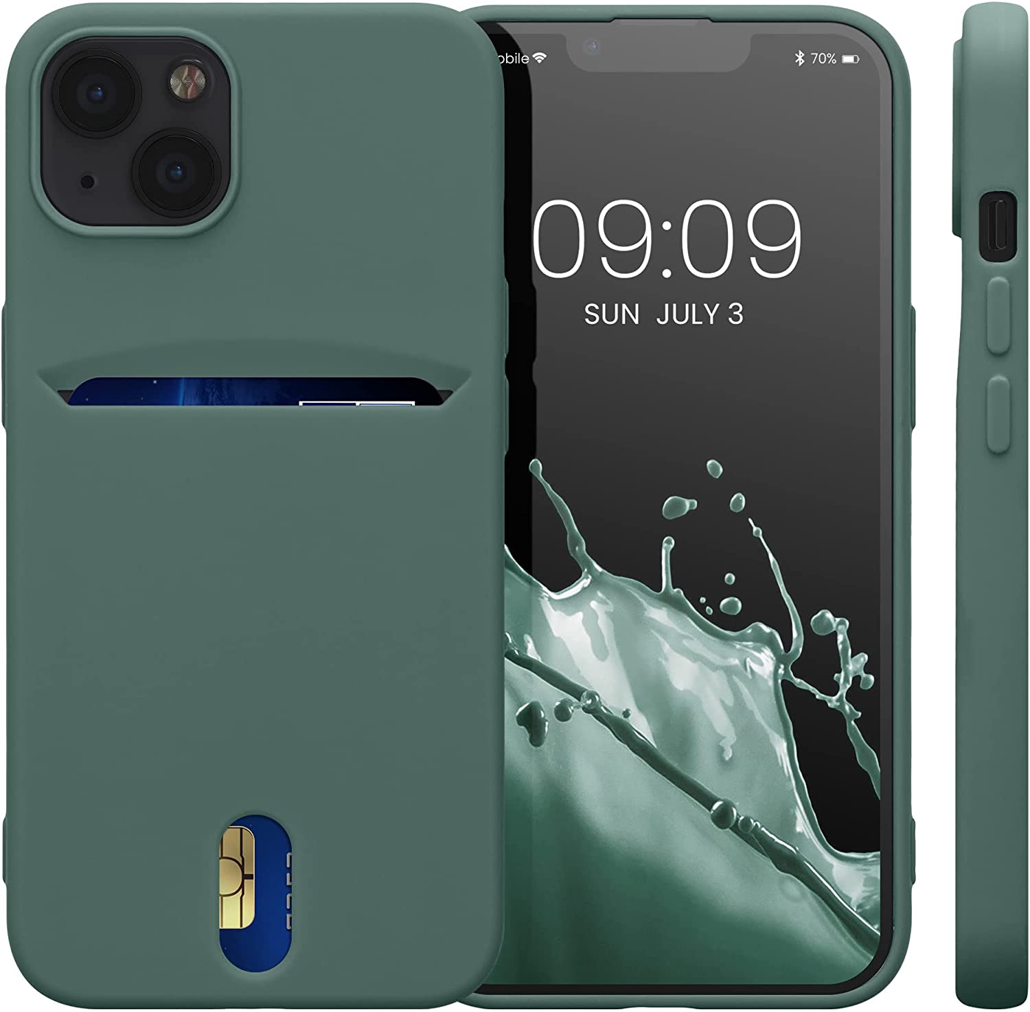KW iPhone 13 Θήκη Σιλικόνης TPU - Forest Green - 57748.166