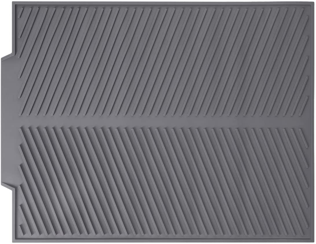 Navaris Χαλί Νεροχύτη για Αποστράγγιση Πιάτων - BPA Free - Grey - 52326.2