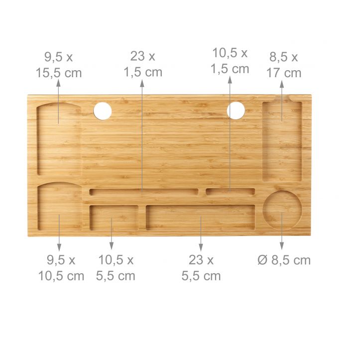 Relaxdays Ξύλινη Βάση Στήριξης Οθόνης - Natural - 4052025242022