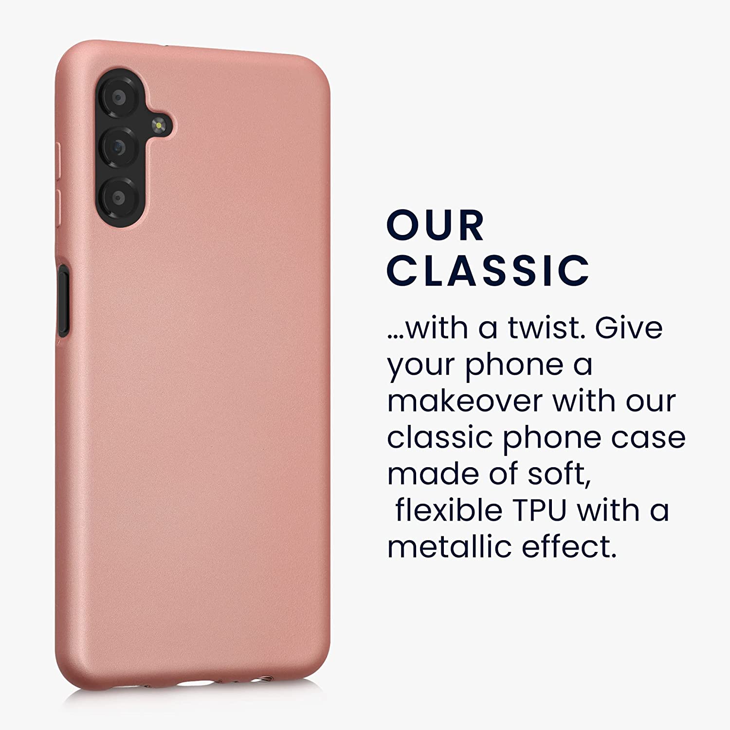 KW Samsung Galaxy A13 5G Θήκη Σιλικόνης TPU - Metallic Rose Gold - 59741.31