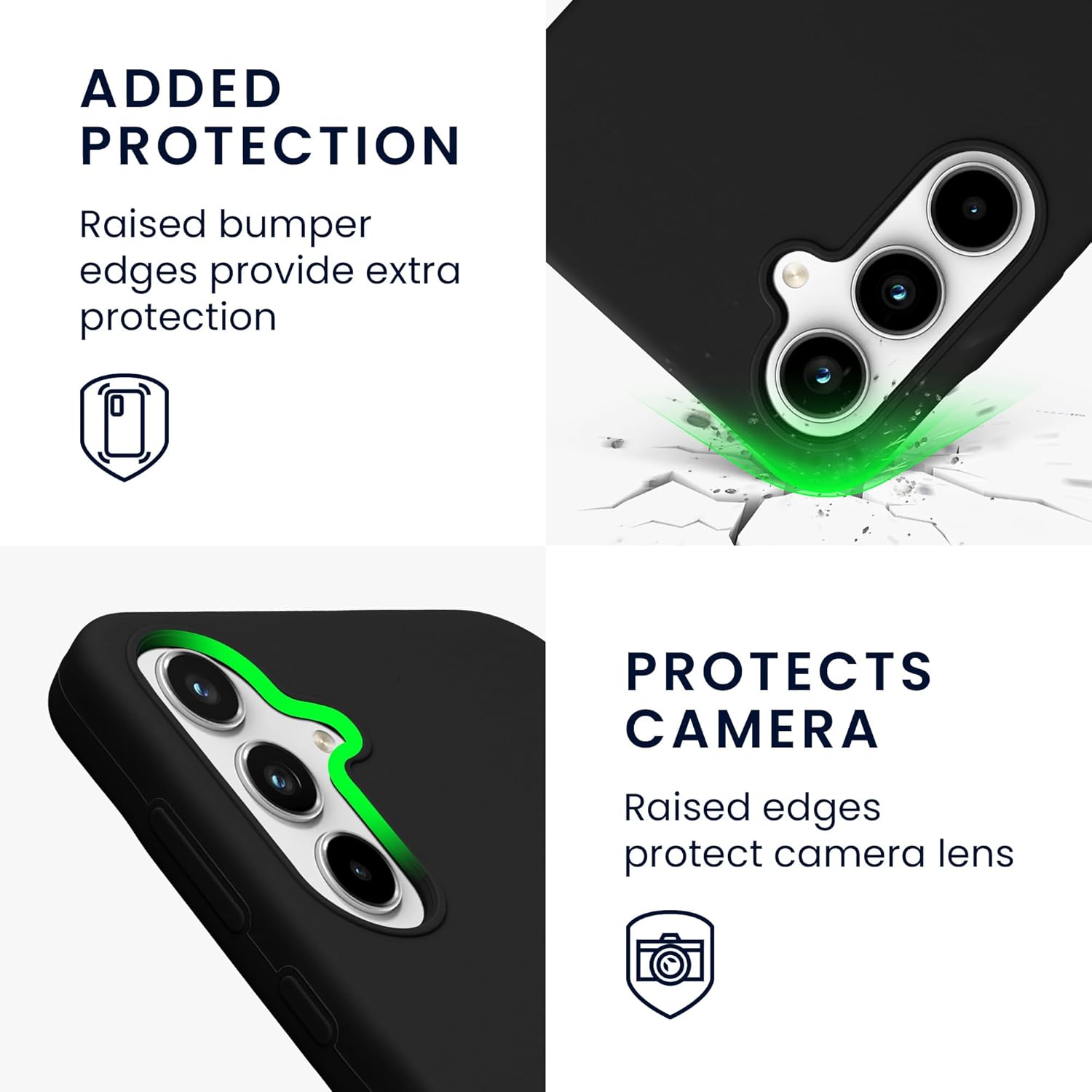 KW Samsung Galaxy A35 5G Θήκη Σιλικόνης Rubberized TPU - Black