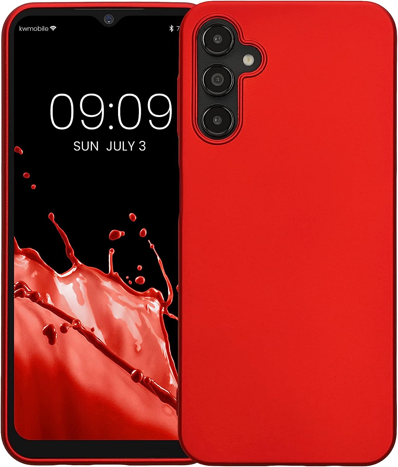 KW Samsung Galaxy A14 5G Θήκη Σιλικόνης TPU - Metallic Dark Red - 61163.36