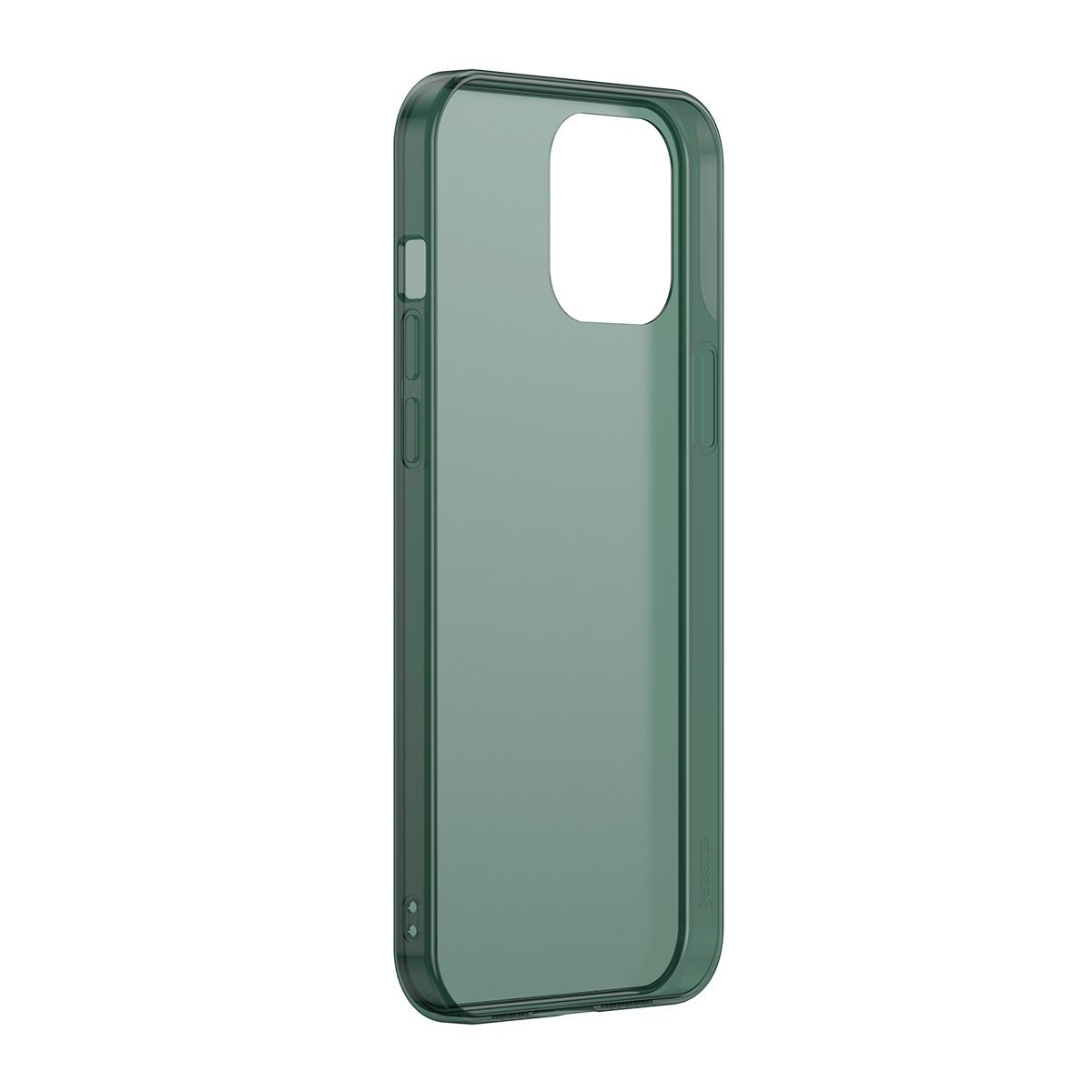 Baseus iPhone 12 Pro Max Frosted Glass Θήκη με Πλαίσιο Σιλικόνης και Όψη Γυαλιού Tempered Glass - Green - WIAPIPH67N-WS06