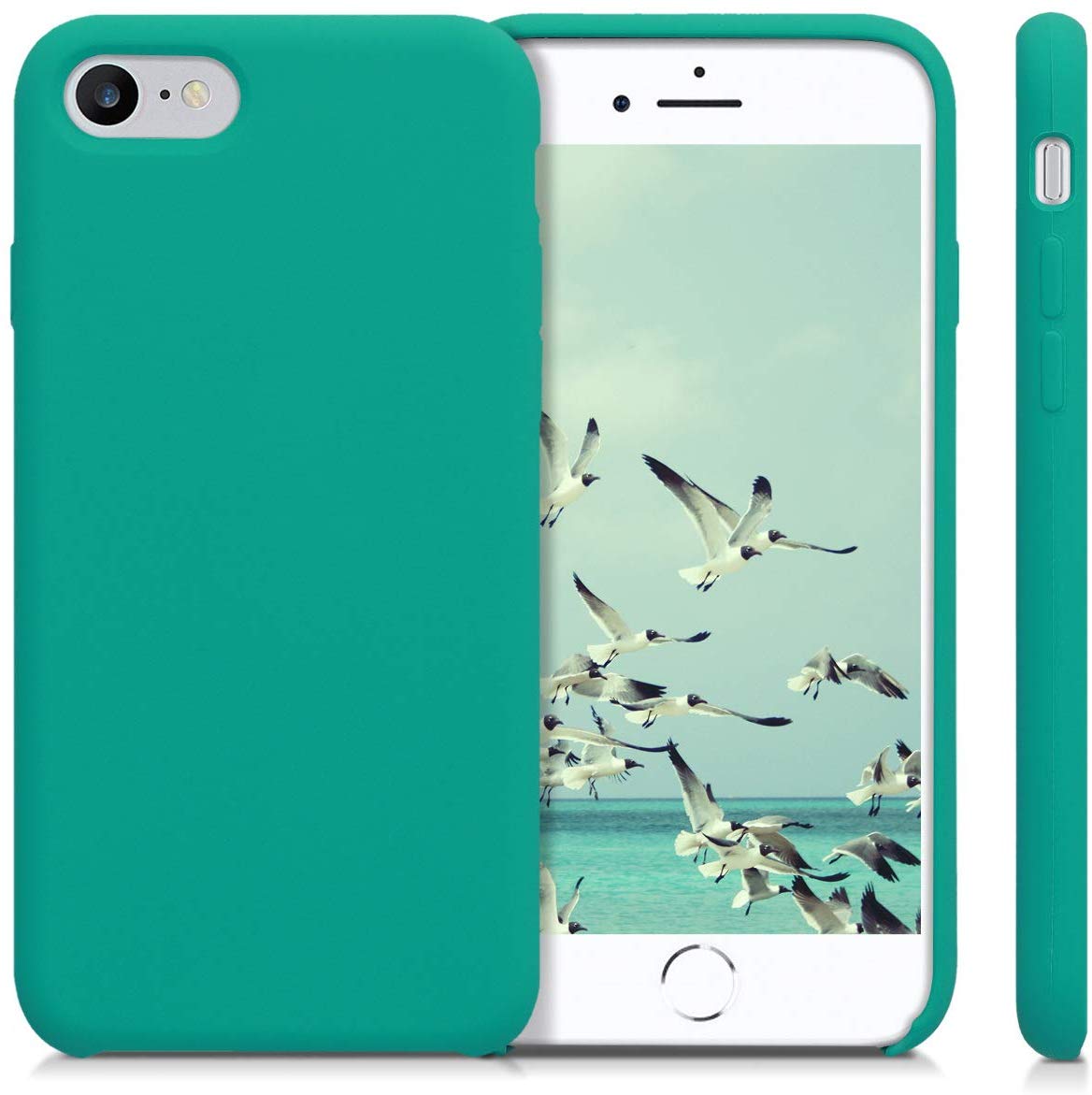 KW iPhone SE 2022 / SE 2020 / 7 / 8 Θήκη Σιλικόνης Rubber TPU - Turquoise - 40225.37