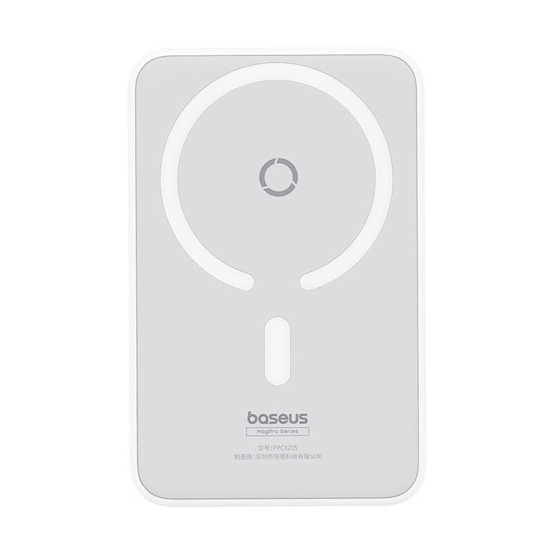 Baseus MagPro Magnetic PPCXZ05 - Ασύρματο MagSafe PowerBank 5000mAh 20W με Καλώδιο Type-C to Type-C - White