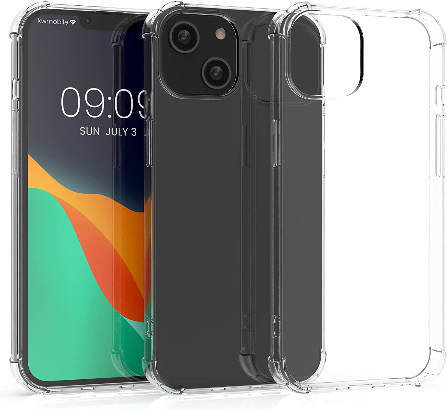 KW iPhone 14 Θήκη Σιλικόνης TPU με Ενισχυμένες Γωνίες - Διάφανη - 59128.03
