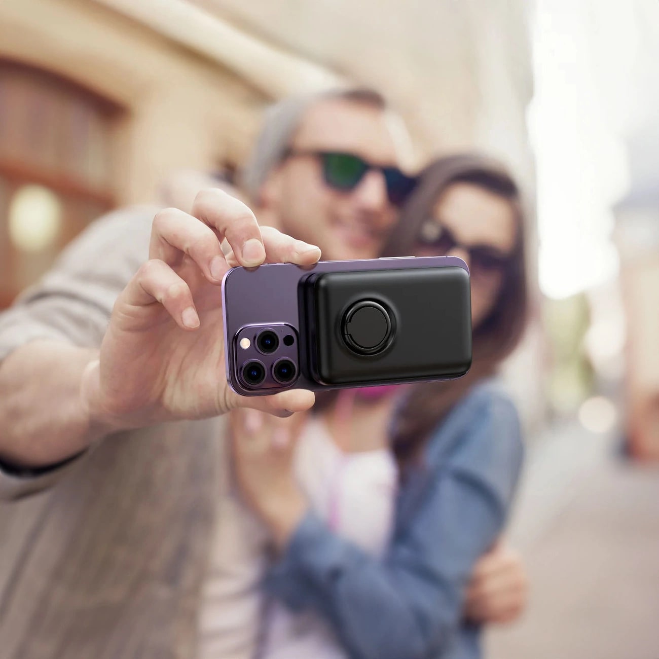 Joyroom JR-W050 20W Magnetic MagSafe PowerBank 10000mAh Ασύρματο MagSafe PowerBank με 1 Θύρα USB και 1 Θύρα Type-C και Ring Holder - Black