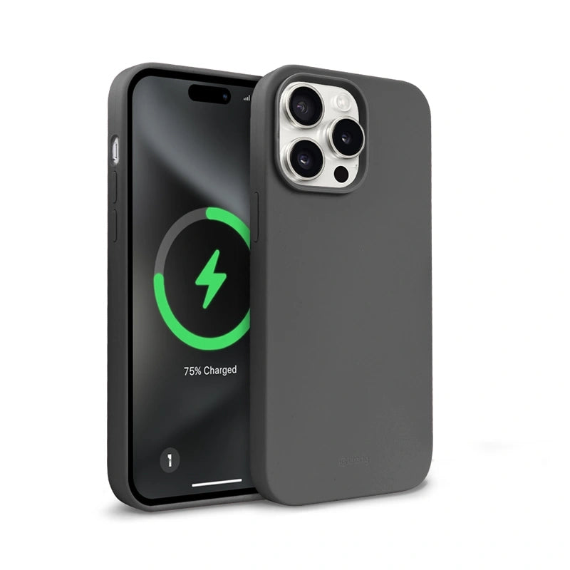 Crong iPhone 15 Pro Max Color Cover Magnetic - Θήκη Σιλικόνης με MagSafe - Titanium