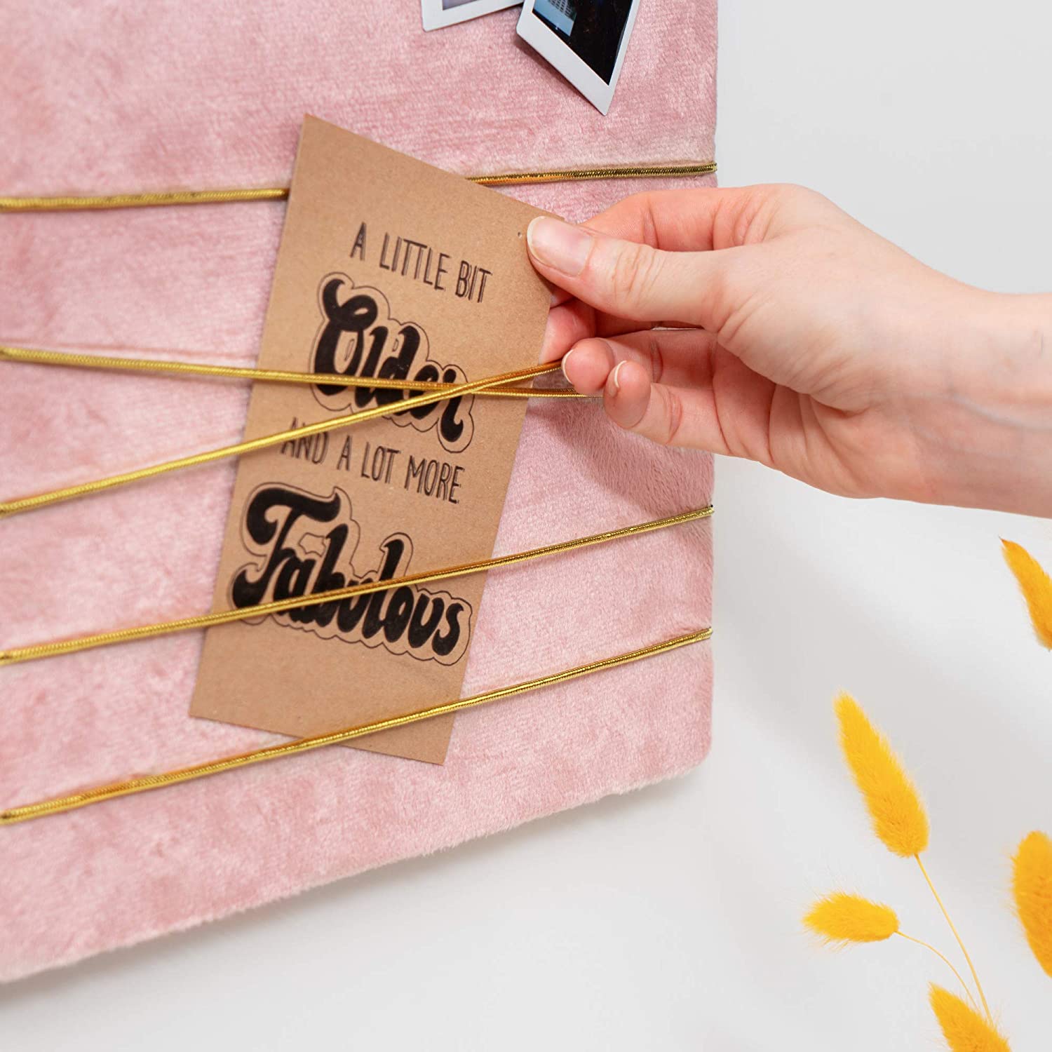 Navaris Πίνακας Ανακοινώσεων από Βελούδο - 44 x 30 cm - Pink - 52630.1.08