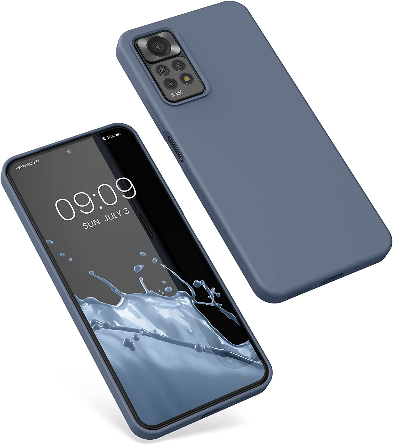 KW Xiaomi Redmi Note 11 Pro / Note 11 Pro 5G Θήκη Σιλικόνης Rubberized TPU - Blue Grey - 57373.12