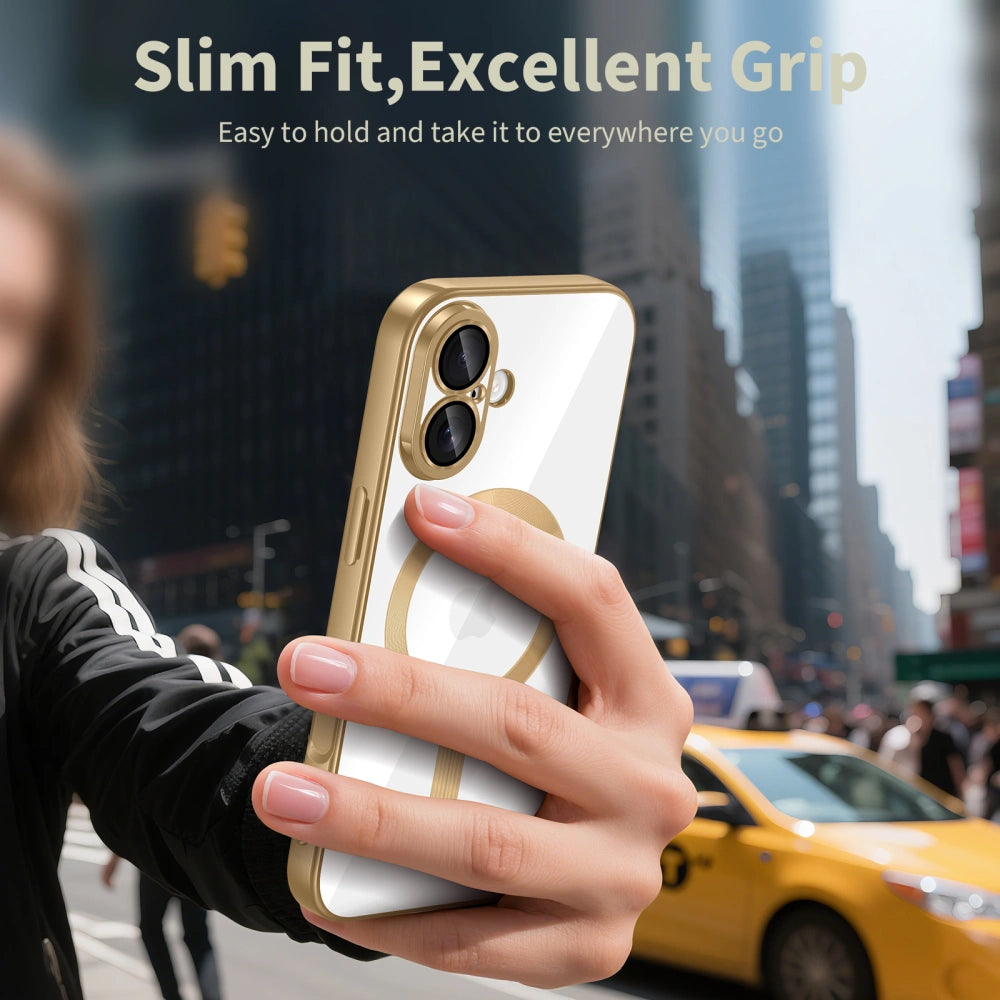 Tech-Protect iPhone 17 MagFlex - Θήκη Σιλικόνης TPU με MagSafe - Διάφανη / Shiny Gold