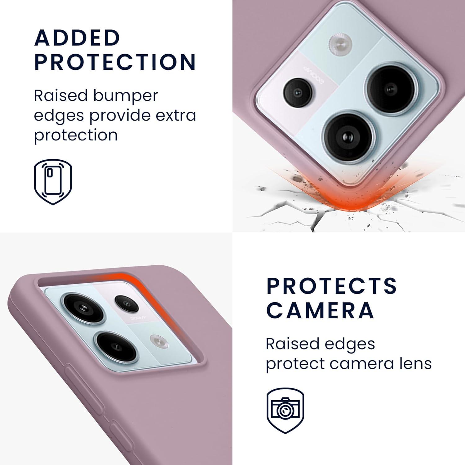 KW Xiaomi Redmi Note 13 Pro 5G / Poco X6 5G Θήκη Σιλικόνης Rubberized TPU - Nude Lilac