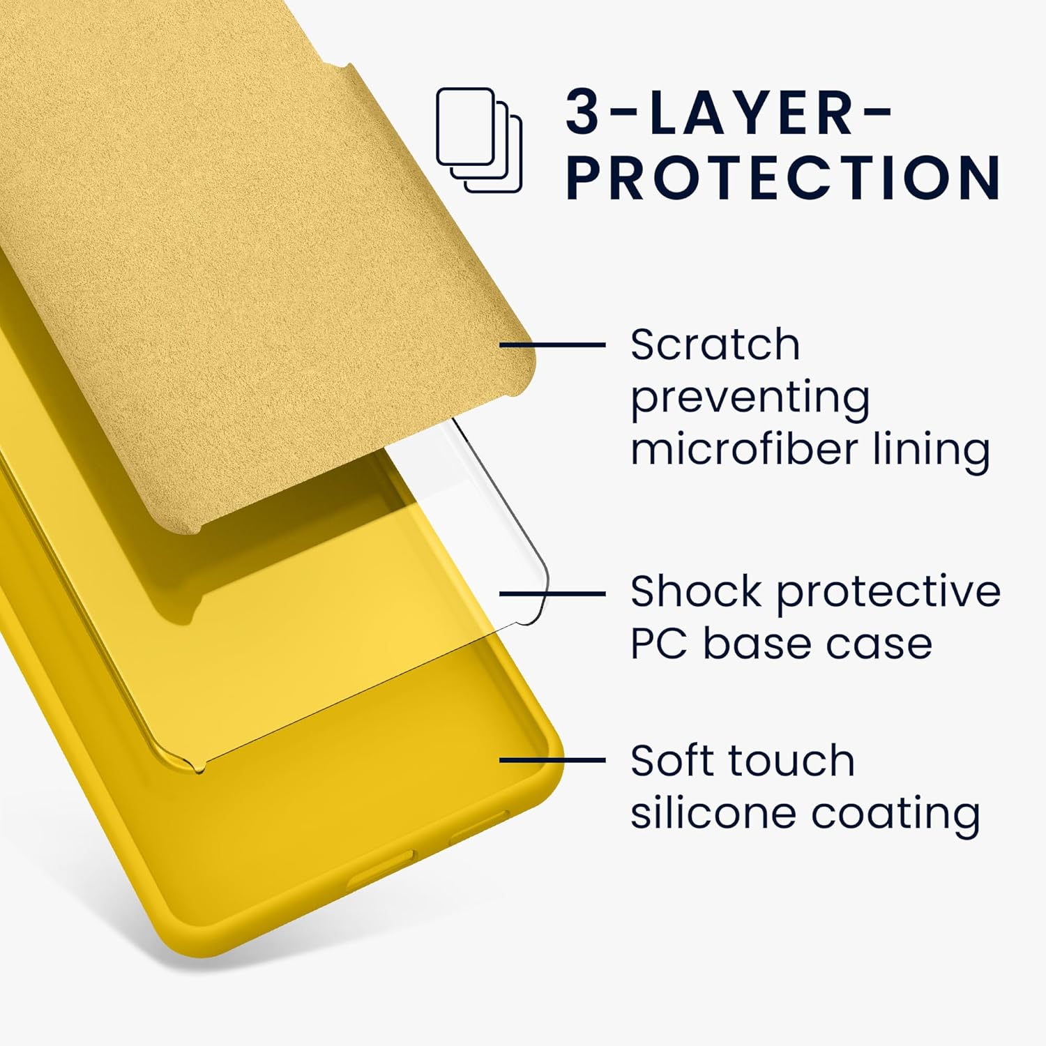 KW iPhone 15 Plus Θήκη Σιλικόνης Rubberized TPU - Bright Yellow