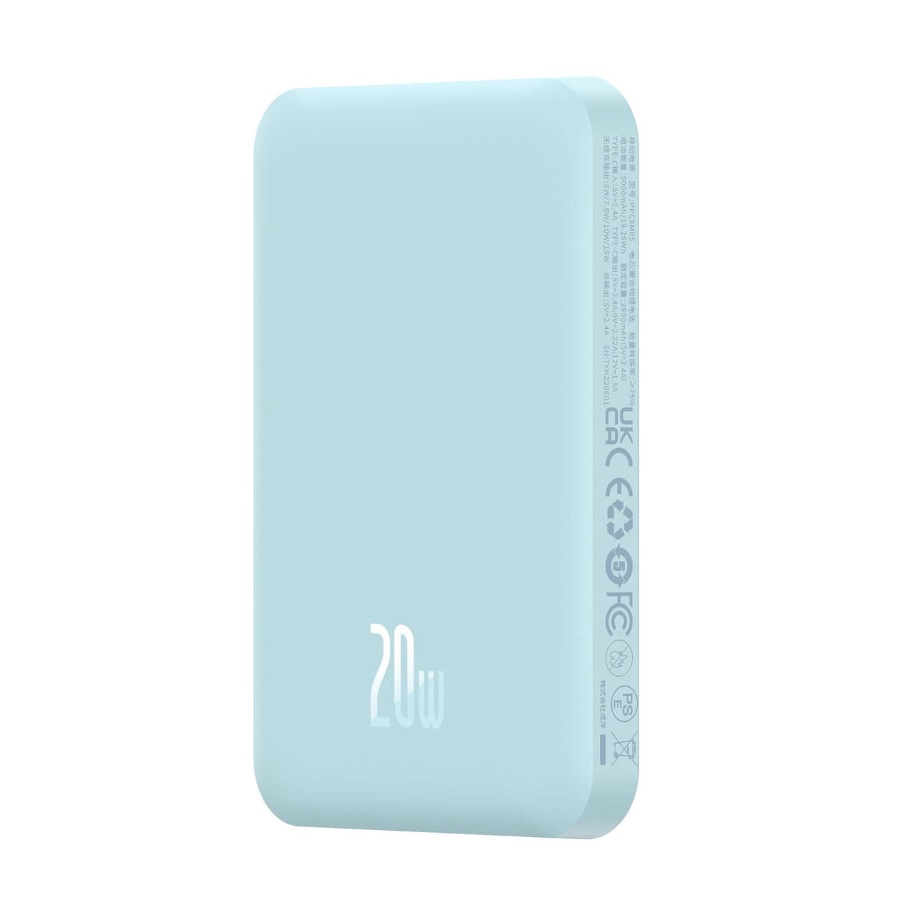 Baseus Magnetic Mini Ασύρματο MagSafe PowerBank 5000mAh 20W με Καλώδιο Type-C to Type-C - Blue - P10022107313-00