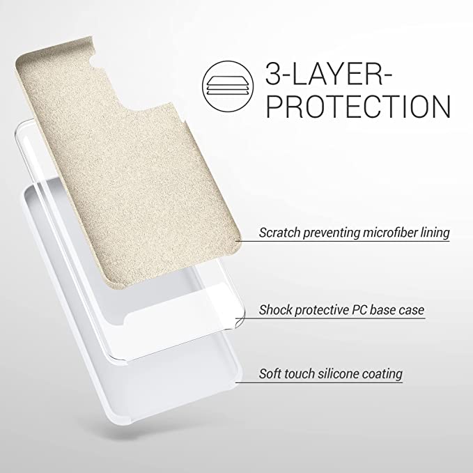 KW Samsung Galaxy S21 FE Θήκη Σιλικόνης Rubber TPU - White Matte - 55487.48