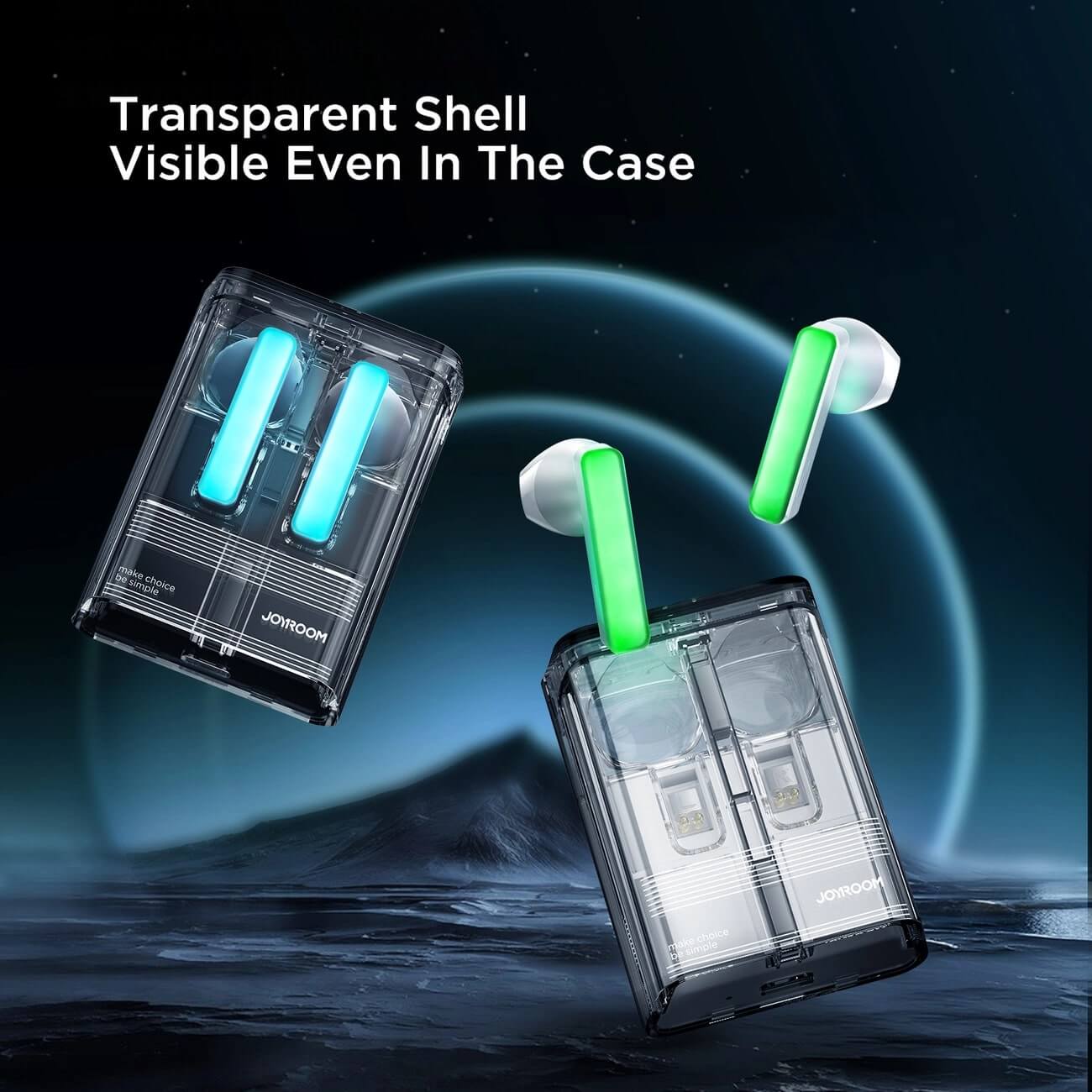 Joyroom IceLens Series TWS Bluetooth 5.3 - Ασύρματα ακουστικά για Κλήσεις / Μουσική - Black - JR-TC1