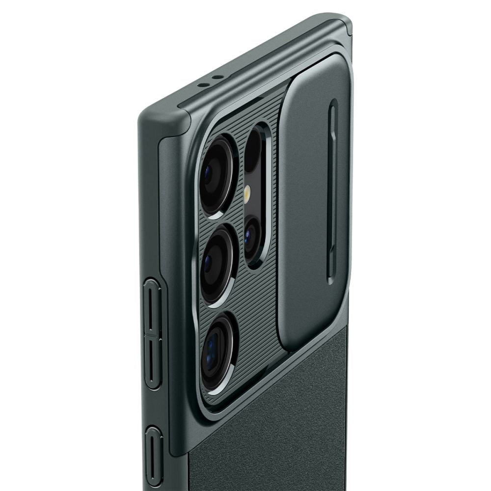 Spigen Samsung Galaxy S24 Ultra Optik Armor Θήκη Σιλικόνης με Κάλυμμα για την Κάμερα - Abyss Green