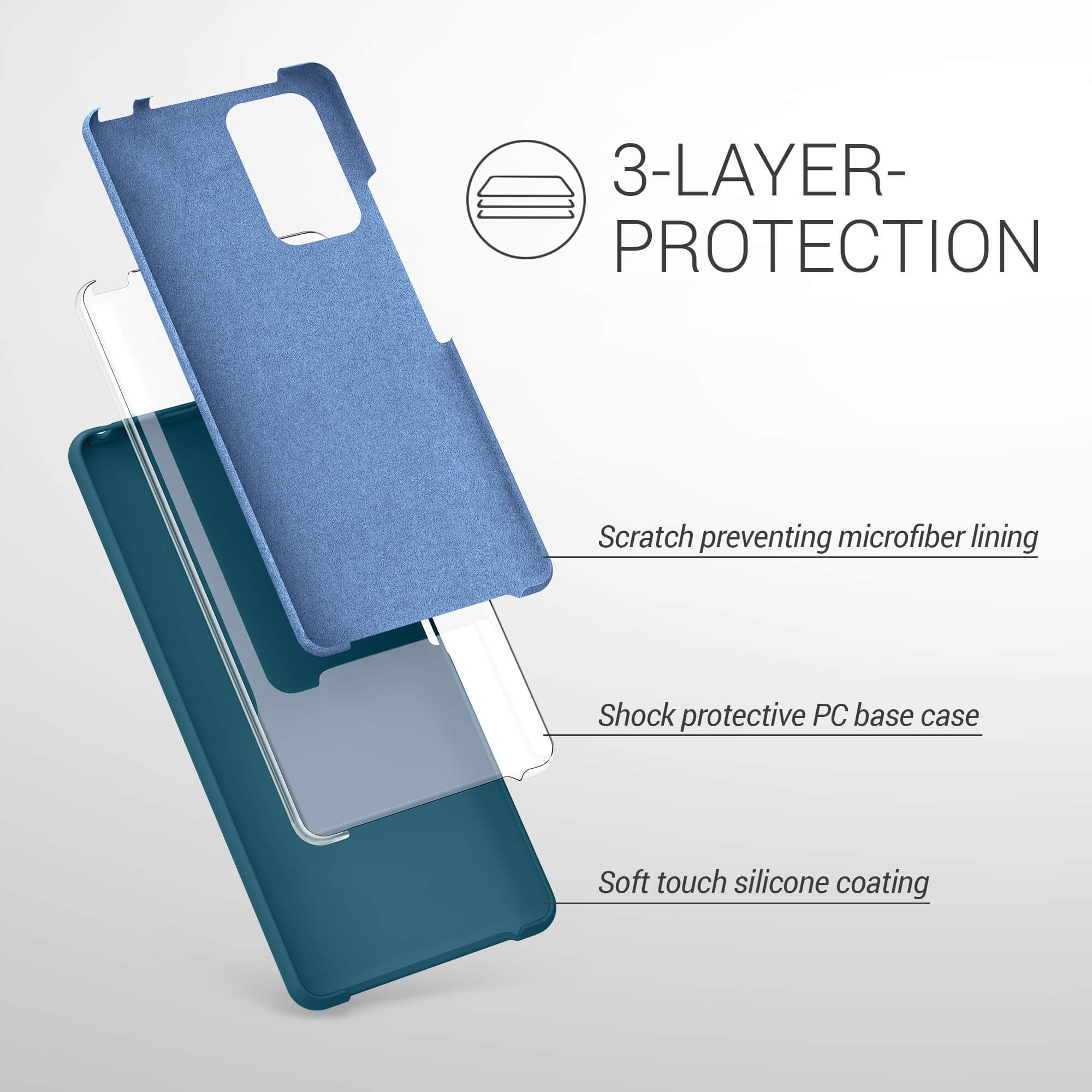 KW Xiaomi Redmi Note 10 Pro Θήκη Σιλικόνης Rubber TPU - Teal Matte - 54553.57