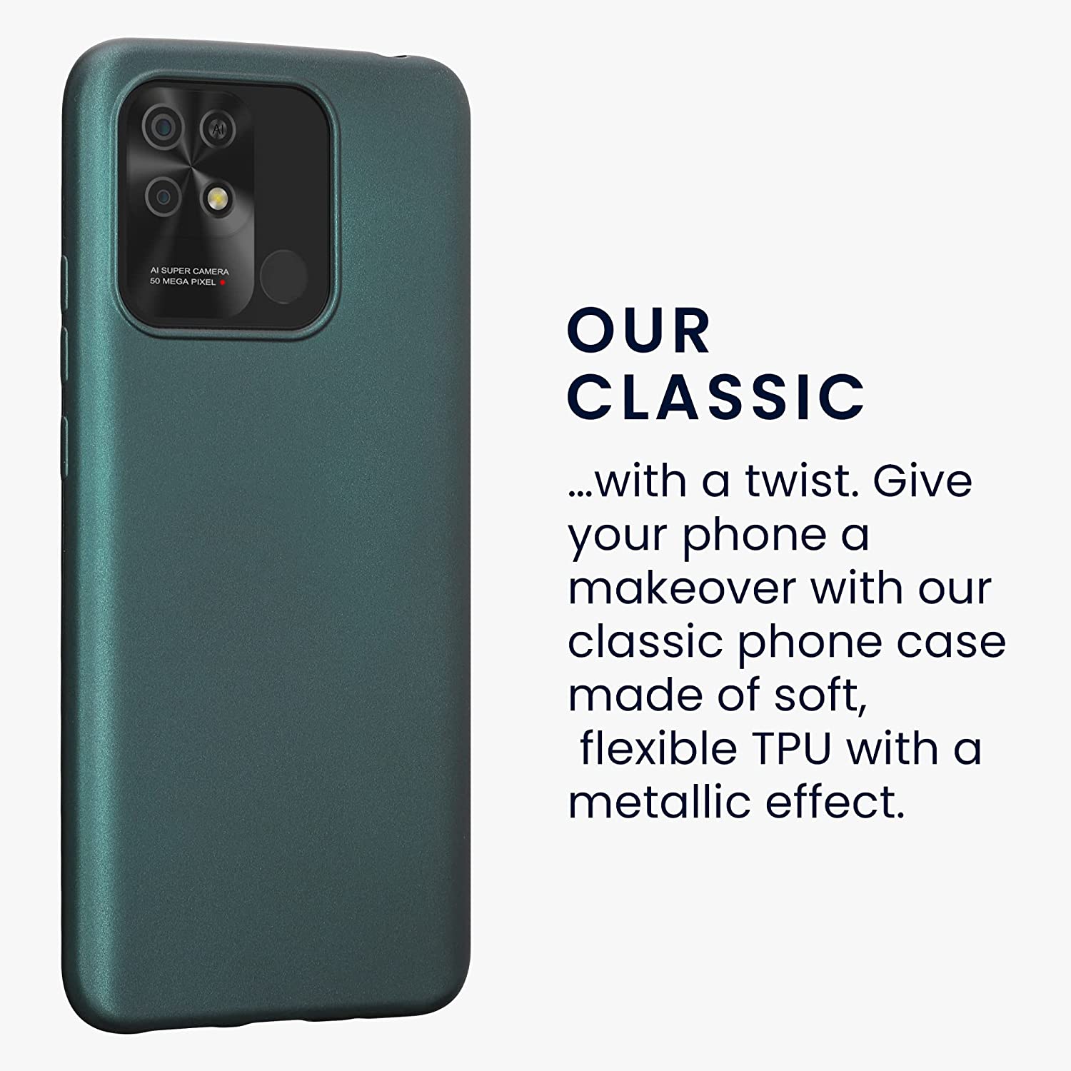 KW Xiaomi Redmi 10C Θήκη Σιλικόνης TPU - Metallic Petrol - 59232.14