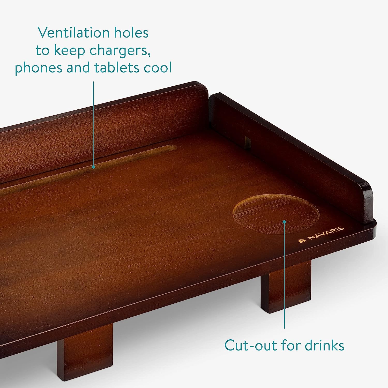 Navaris Κρεμαστό Κομοδίνο από Μπαμπού - 38 x 26 x 11 cm - Dark Brown - 52639.01.05