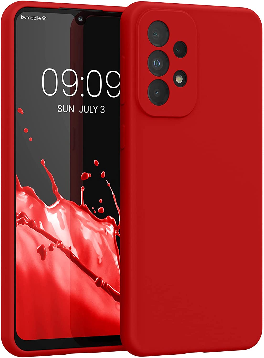 KW Samsung Galaxy A33 5G Θήκη Σιλικόνης Rubberized TPU - Classic Red - 57833.208