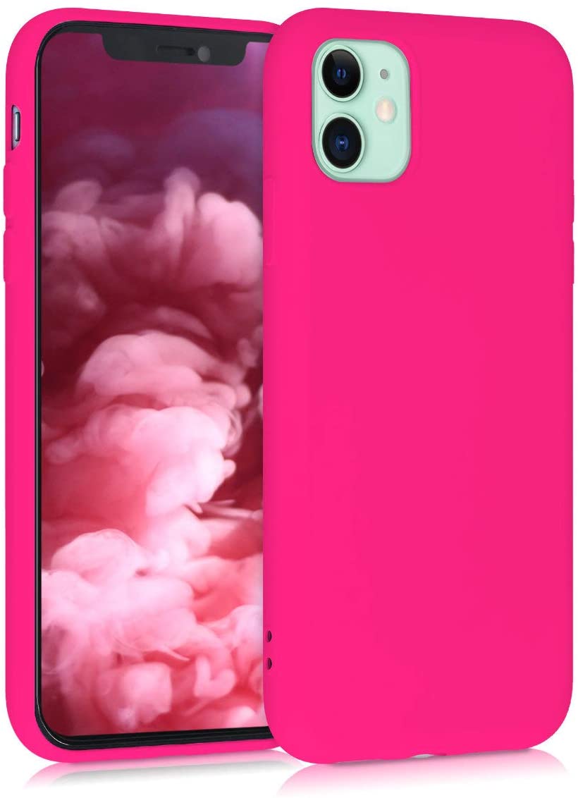 KW iPhone 11 Θήκη Σιλικόνης Rubberized TPU - Neon Pink - 50791.77